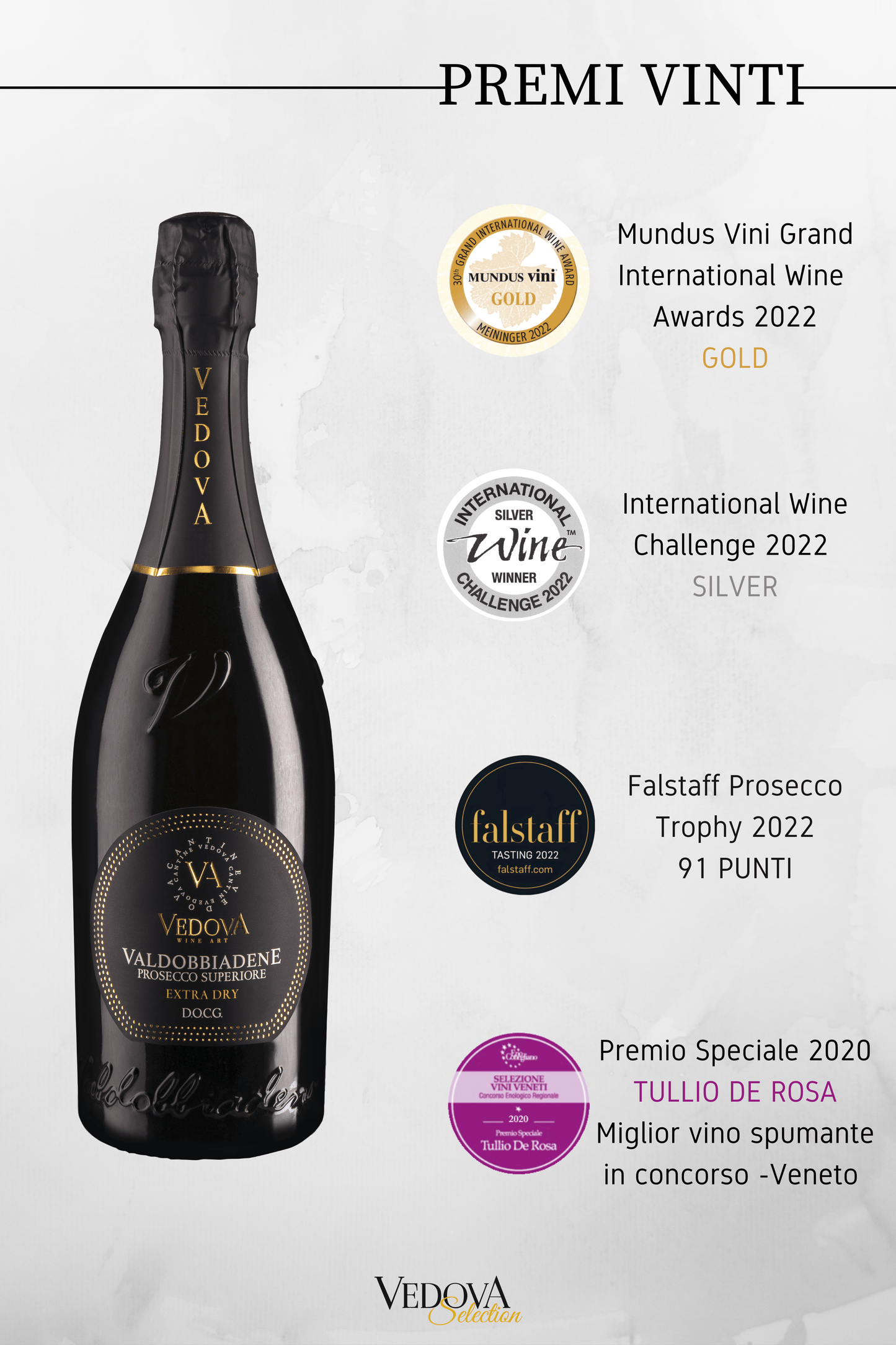 Prosecco Superiore Valdobbiadene - Extra Dry - Cantine Vedova
